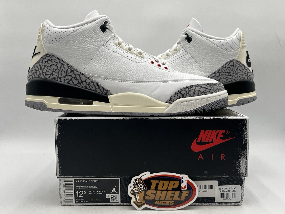 Air Jordan 3 White Cement Reimagined 2023 Size 12.5 Used Rare