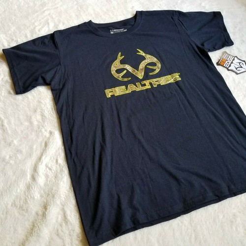 Men's Large Navy Blue \u0026 Camo REALTREE 