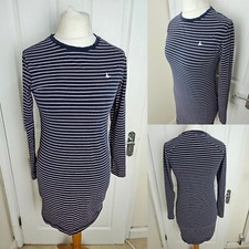 Size 10-12 Jack Wills Blue Striped Long Sleeved Bodycon Dress