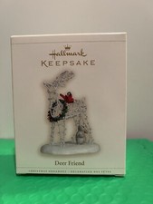 Hallmark Keepsake Christmas Ornament 2006 DEER FRIEND Cardinal Wreath NEW IN BOX