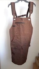 EcoZen Lifestyle Workman Apron Waxed Canvas Work Apron/Pockets Dark Brown Long