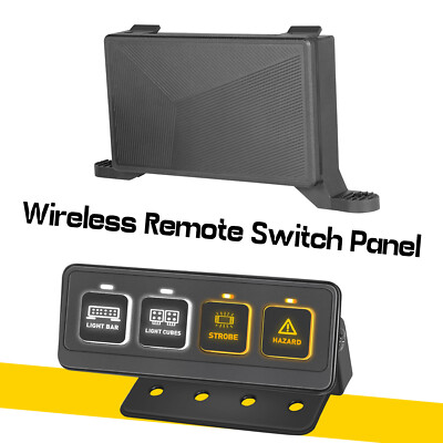 For Chevrolet Silverado 1500 Wireless 4 Gang Switch Panel ON-OFF Strobe Control