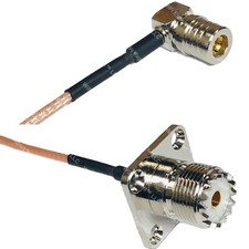 RG316 QMA MALE ANGLE to UHF Female Flange RF Cable Rapid-SHIP LOT