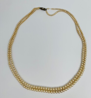 Collier Perles Noires Fantaisie - Fermoir Ancien - Bijou Vintage Femme