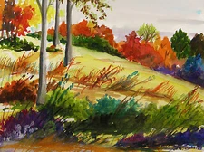 ORIGINAL Landscape  WATERCOLOR Painting JMW art John Williams impressionism