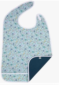 Adult Bib~Washable~Waterproof~Clothing Protector with Crumb Catcher~Floral~New