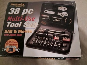 Mechanics  Products 38 Piece Sae + Metric Tool Set