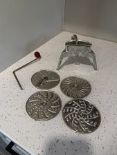 Vintage Mouli Shredder Salad Maker With 4 Dis...