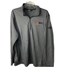 The North Face Shirt Mens XL Asphalt Gray 1/4 Zip Tech Fleece Sweatshirt W/*Logo