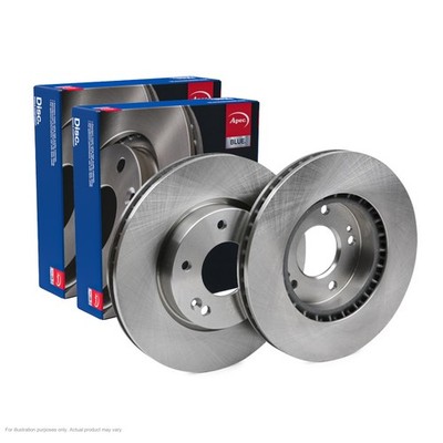 2x APEC Front Brake Discs For KIA SPORTAGE II (JE_, KM_) 2.0 CRDi 2006-08
