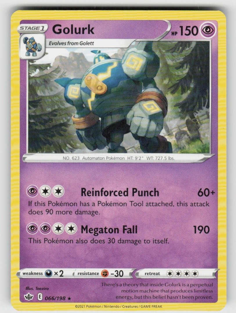 Golurk 066/198 Rare Chilling Reign Near Mint
