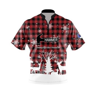 Personalized Name Hammer Snowy Plaid Bowling Jersey Shirts All Size
