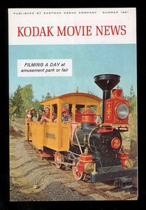 1961 Kodak Movie News Magazine with Beautiful Disneyland Mine Train Cover!
