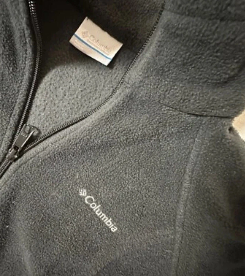 Columbia Full Zip Fleece Jacket Women's Medium Black Outdoor Hiking Spring Comfy - Image 2 of 4