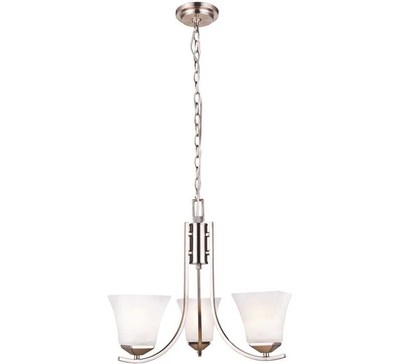 Design House 514828 Torino 3-Light Satin Nickel Chandelier Color/Finish Family