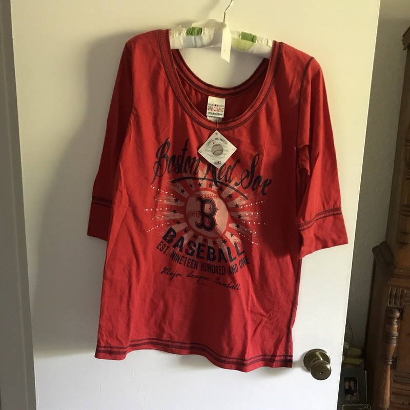 Genuine Merchandise Boston Red Sox Graphic Tee Women’s XL 3/4 Sleeve Scoop Neck