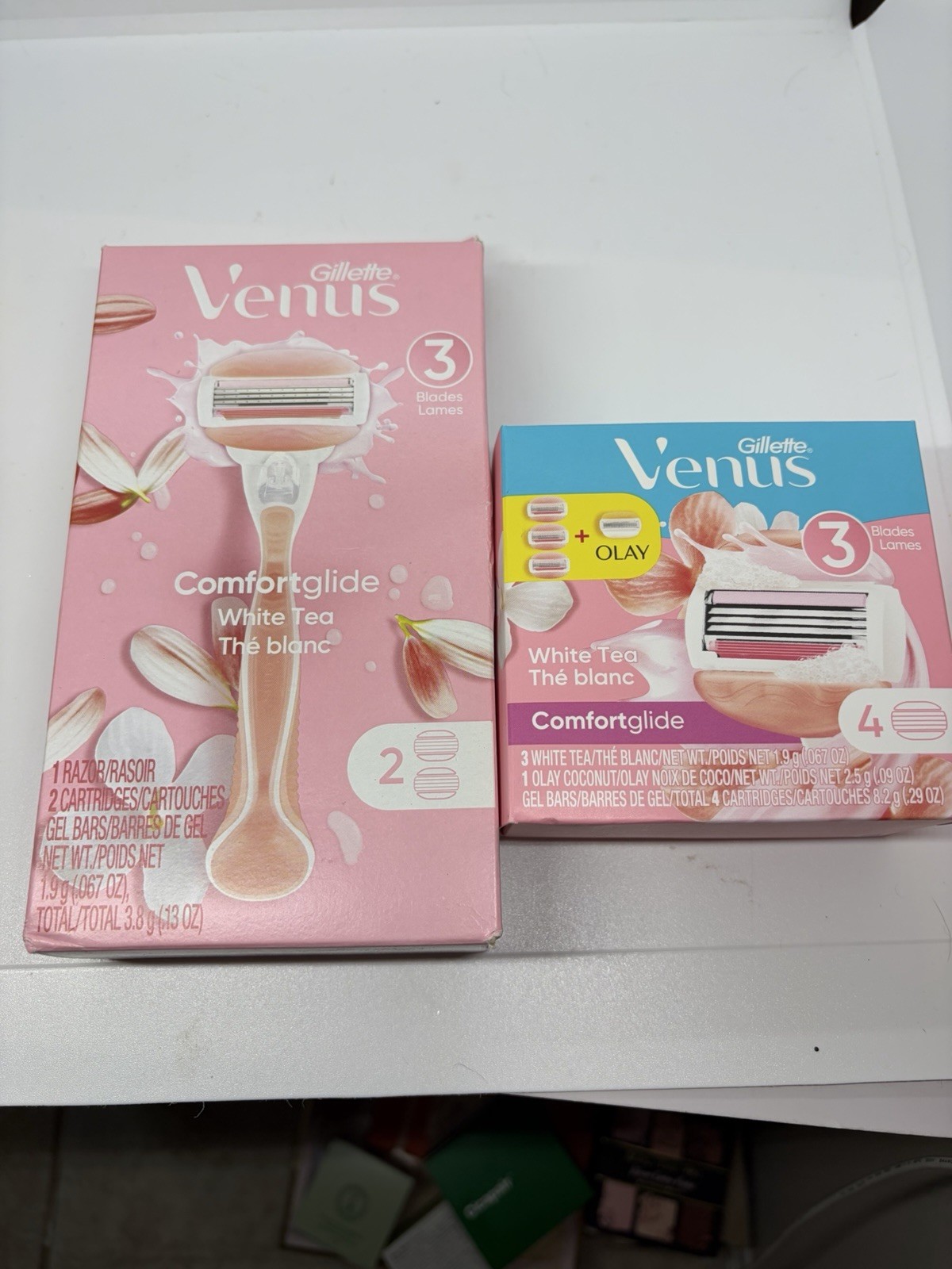 Gillette Venus ComfortGlide White Tea 1 Razor & 6 Cartridges New Shaving