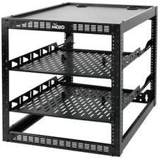 12U Open Frame Network Rack with Shelves Hardware
