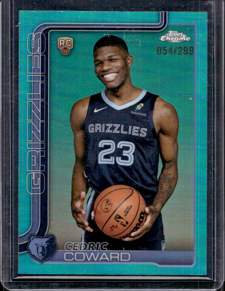 Cedric Coward 2025-26 Topps Chrome #261 Rookie Teal Refractor /299
