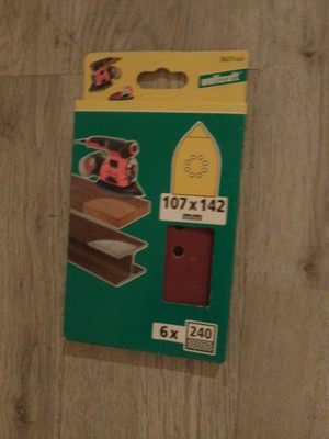 Wolfcraft 107 x 142mm 6st HaftSchleifstreifen 240 Haft-Schleifblätter Holz metal