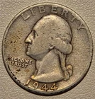 1944-D Washington 90% Silver Quarter Denver *ALBUM TONING*