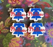 4 Piece PHILADELPHIA Baseball Team Silicone Focal Beads DIY Jewelry Pens 