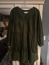 Loft Size Large Peti Dress Cottagecore Milkmaid Balloon Sleeve Smocked Waist