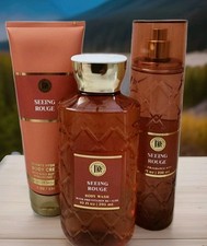 3Pc Set Bath  Body Works Seeing Rouge Fragrance Mist Body Spray Lotion  Wash