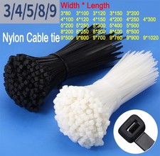 White/Black Self Locking Nylon Cable Tie Plastic Bundling-Fixing Buckle Strap