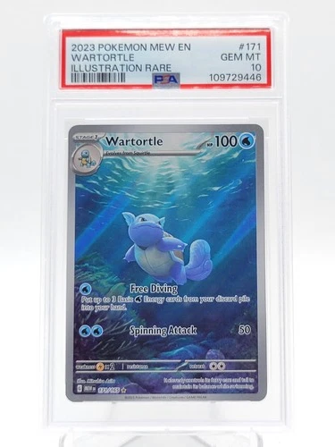 WARTORTLE 2023 POKEMON 151 ILLUSTRATION RARE #171/165 PSA 10 Q3963