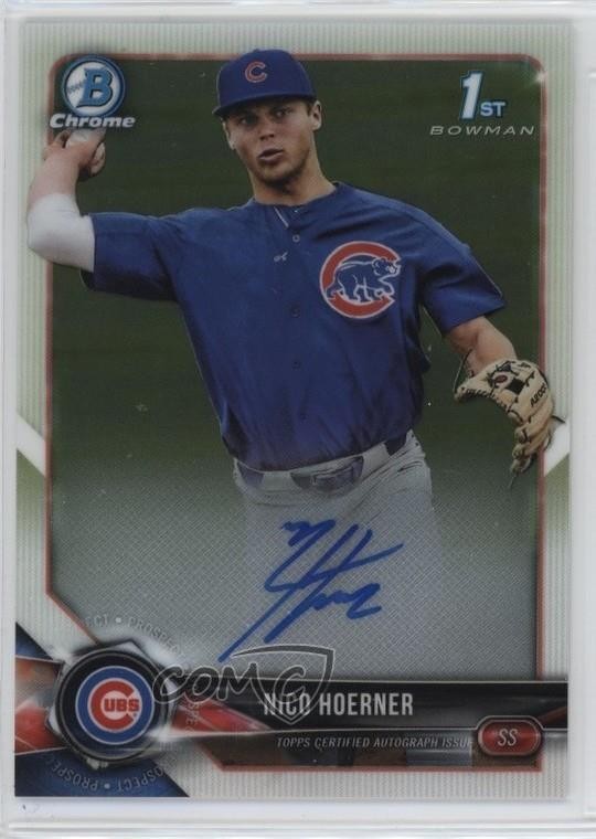 2018 Bowman Draft Chrome Draft Pick Auto Nico Hoerner #CDA-NH Auto 06l3