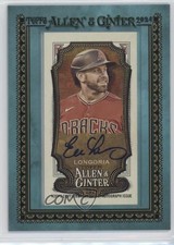 2024 Topps Allen & Ginter Mini Baseball Blue Frame 1/50 Evan Longoria Auto 0s3