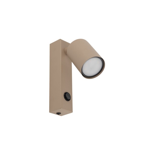 Wandspot Schalter Flexibel Sandfarben Metall KüChe GU10 B:11 Cm Wandleuchte Flur-image