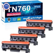 Toner 4 Pack Replacement for Brother TN760 TN730 Compatible with Printer