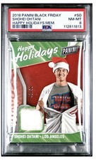 2018 Panini Happy Holidays Shohei Ohtani Black Friday /50 Player Worn RC POP 2