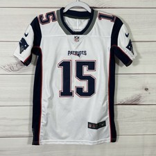 Nike NFL On Field Patriots Jersey Chris Hogan Boys Size S White Red Blue.