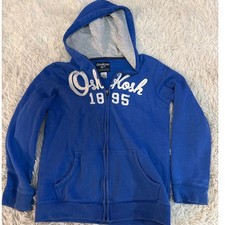 OshKosh B'gosh Blue Zip Up Hoodie Sweatshirt Kids Size 14 Vintage