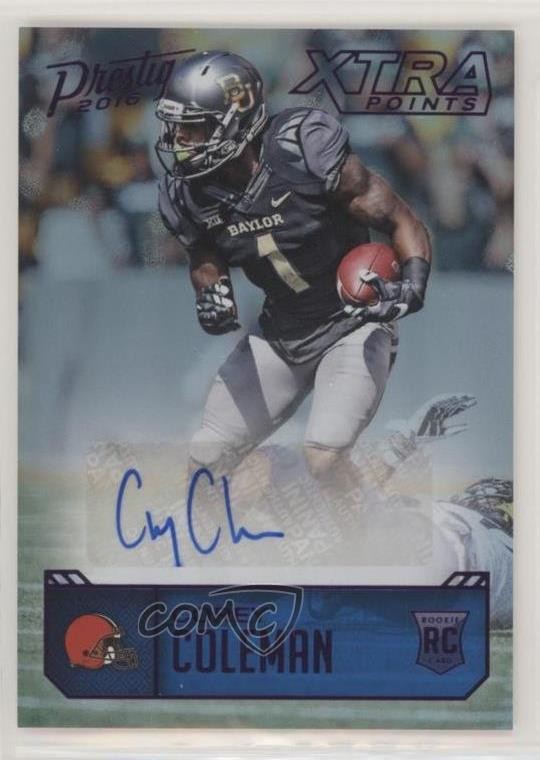 2016 Prestige Rookie Signatures Xtra Points Purple Corey Coleman Auto RC 6f8