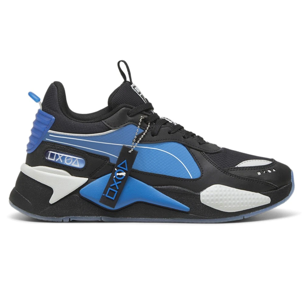 Scarpe casual sneakers PUMA Playstation X RsX stringate uomo nere blu 39631102