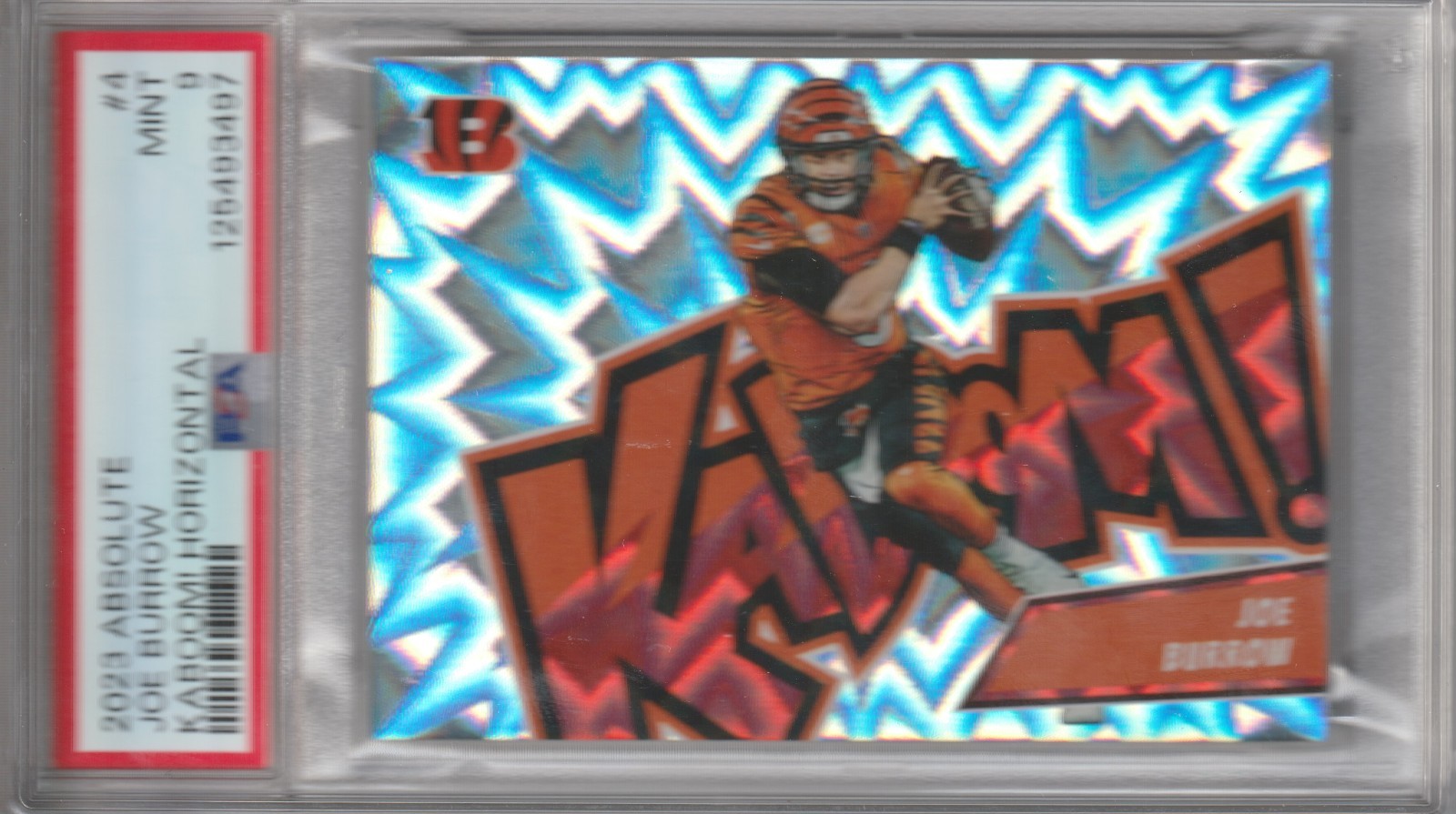 2023 JOE BURROW PANINI ABSOLUTE KABOOM! HORIZONTAL #4 BENGALS PSA 9 MINT
