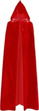 QUCH Unisex Hooded Cape with Hood for Men and Women - Witch X-Large, Red