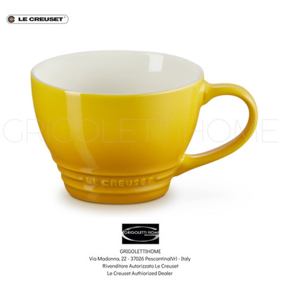 Le Creuset - Frühstückstasse Becher Giant Steinzeug glasiert 400 ml - Nektar / Gelb
