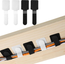 48 PCS Hook and Loop Cable Straps, Reusable Self Adhesive Cables Ties under Desk