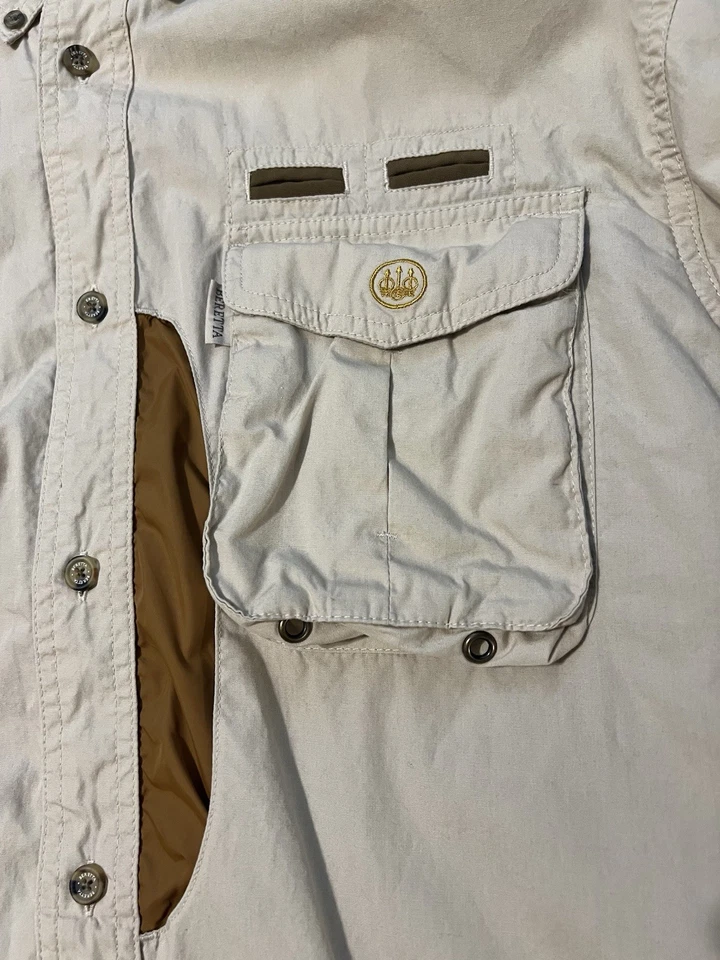 Camisa de caza de aves Beretta carga frontal, mediana, usada Foto 4 de 4