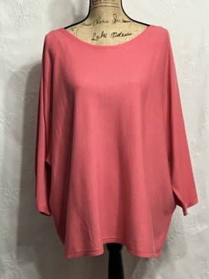 NWT 3X Mila Milano Rose Knit Top, 3/4 Sleeves