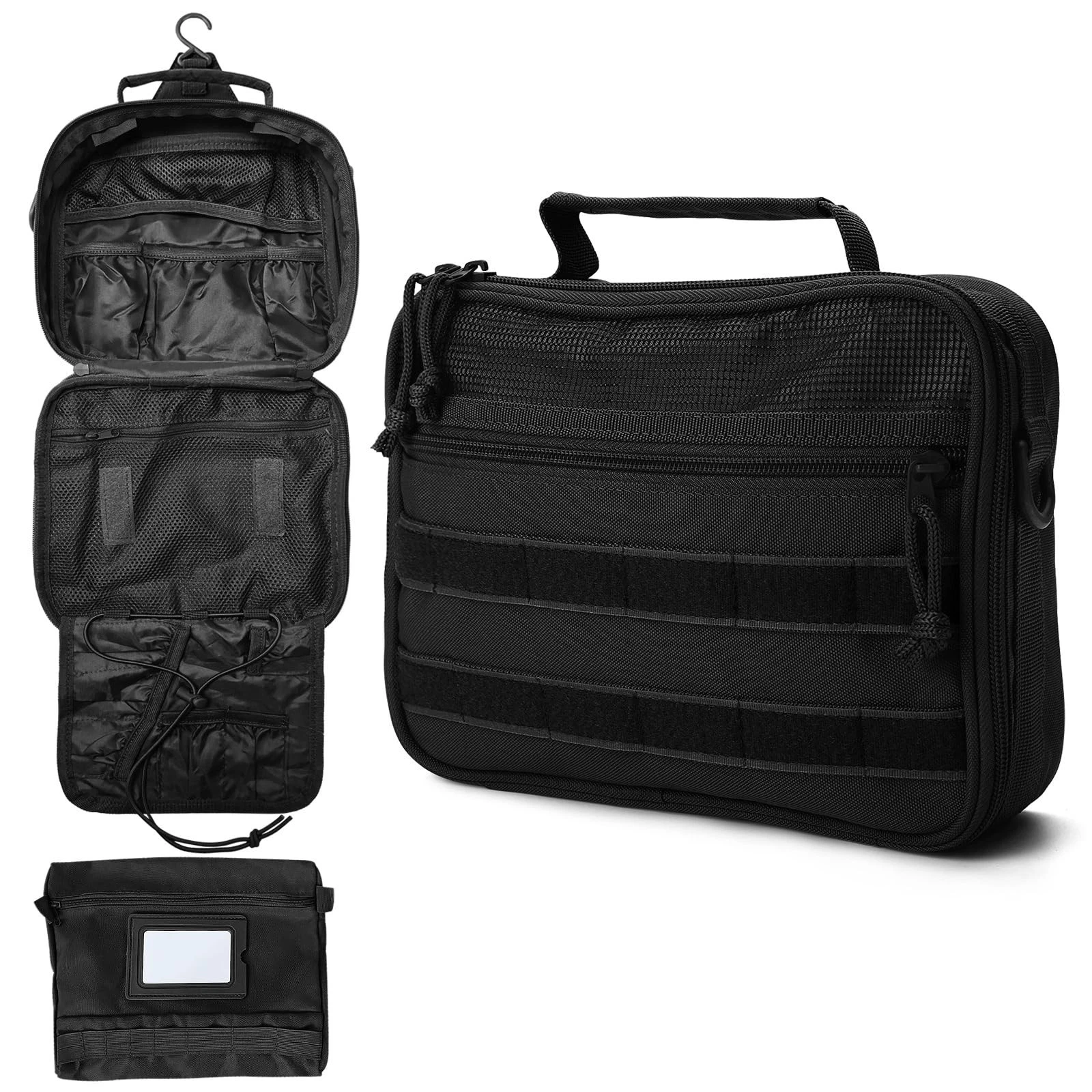 Mens Toiletry Travel Bag, Tactical Toiletry Bag for Men, Bathroom Dopp Kit Ha...