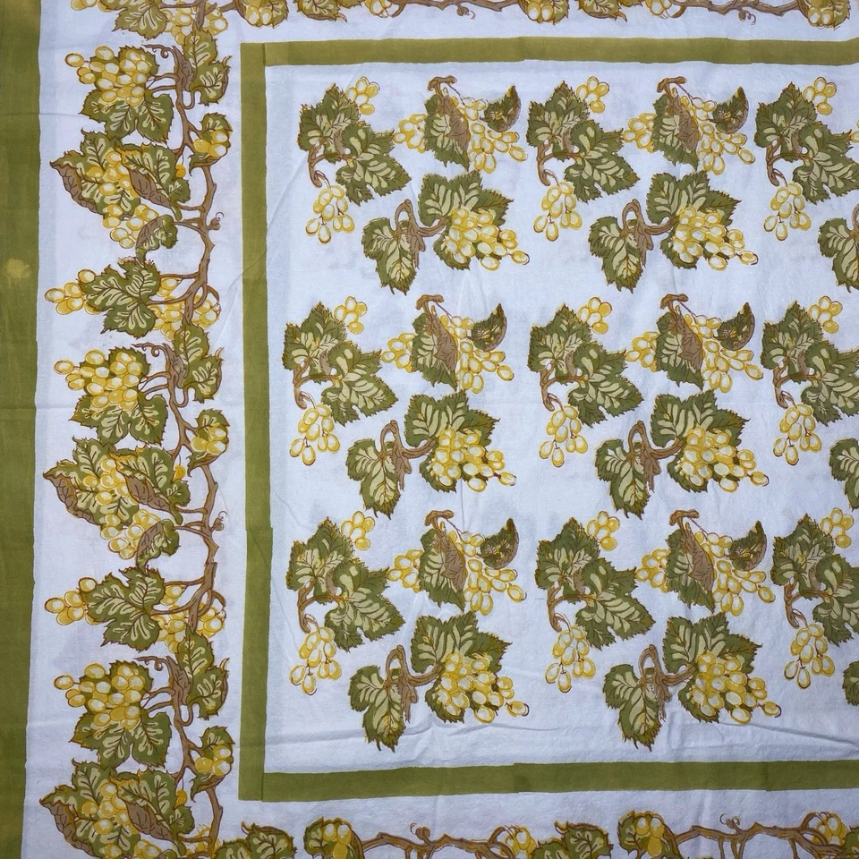 Couleur Nature 59x86 Tablecloth Grapevine French Country 100% Cotton Cottage - Image 3 of 4