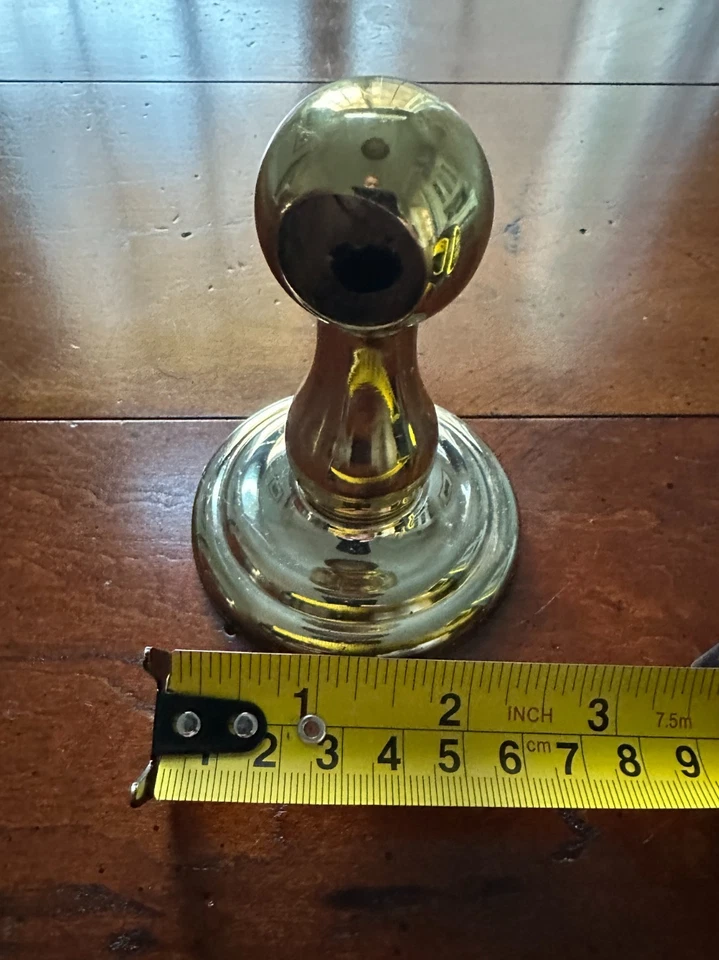 Juego de 2 soportes de papel higiénico vintage Franklin de latón macizo + husillo EE. UU. Foto 3 de 4