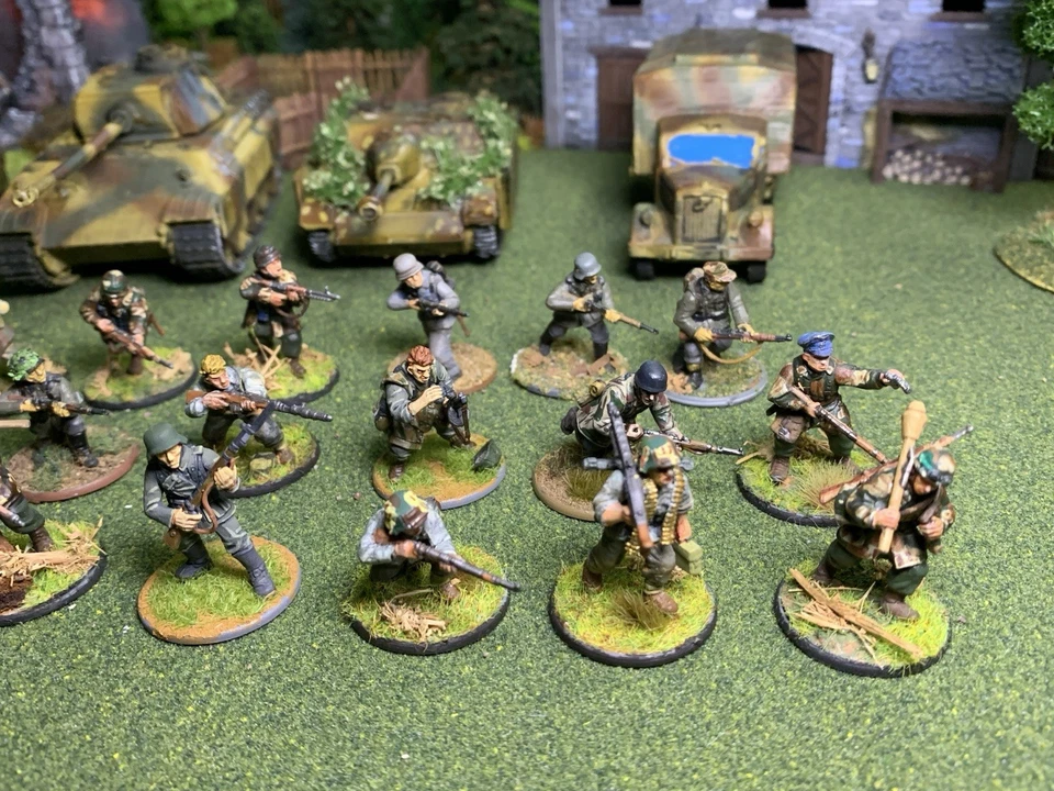 Huge Bolt Action 28mm German Waffen Army Painted Lot Tanks Trucks And More! - Image 4 of 4