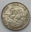 New Zealand KGVI 1944 Silver Shilling Coin - gVF